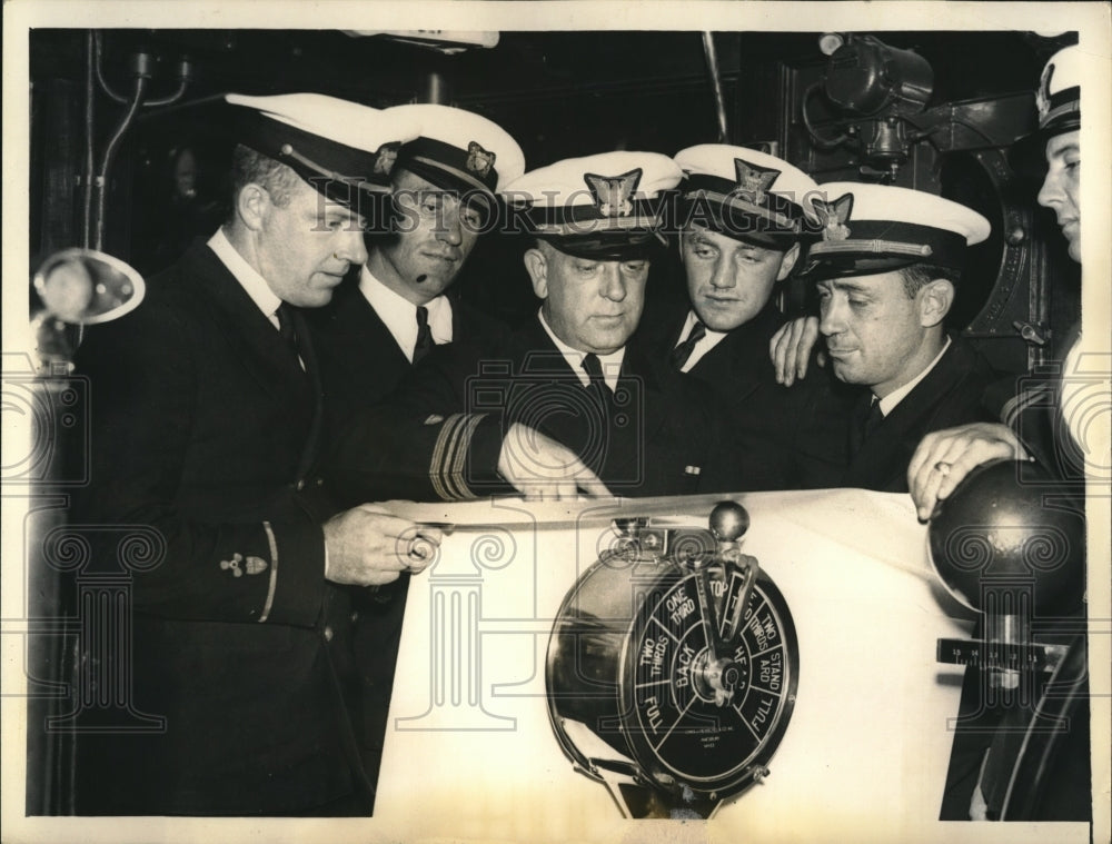 1933 USS Cutter Escanaba officers, AJ Wallace,F Sullivan - Historic Images