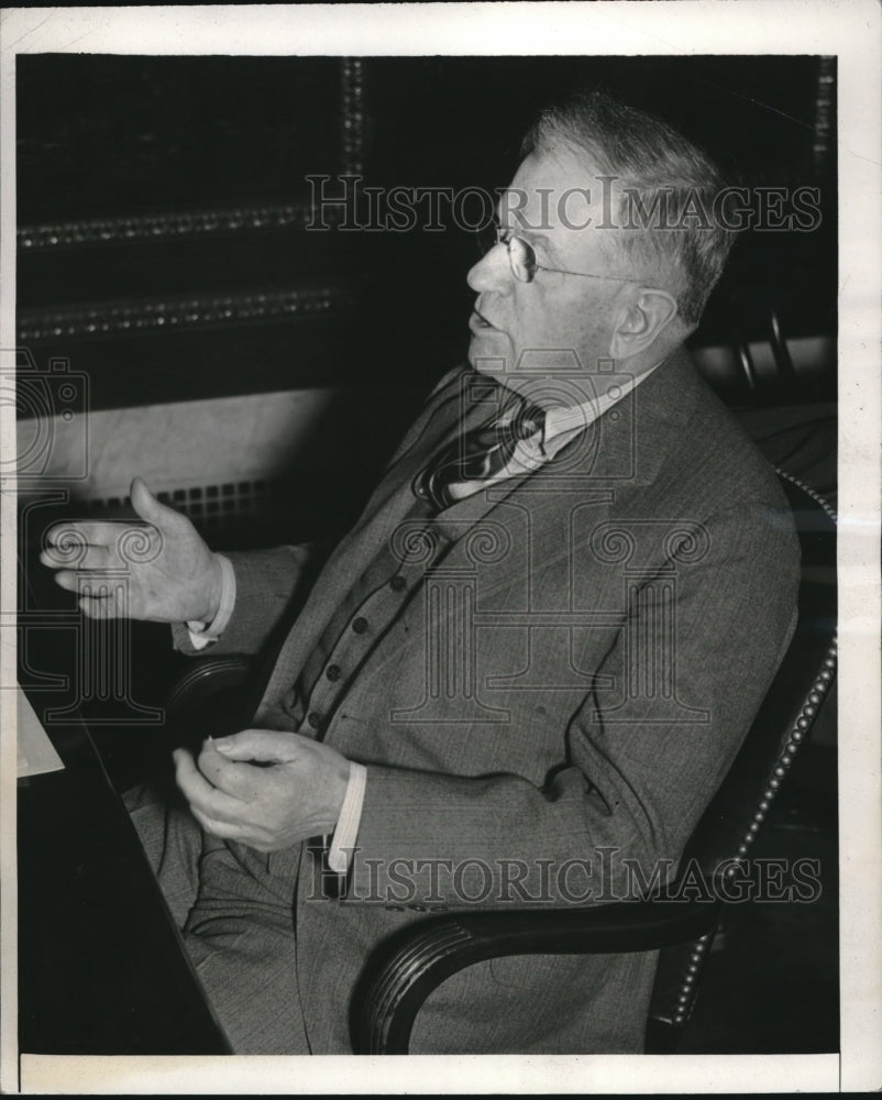 1939 Press Photo Sec of Interior, Harold Ickes in Wash.D.C. - Historic Images