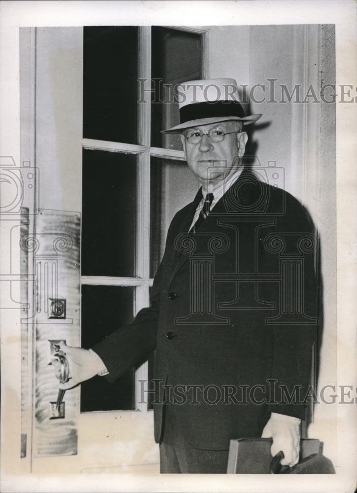 1937 Press Photo Sec of Interior, Harold Ickes calls at White House - neb85737 - Historic Images