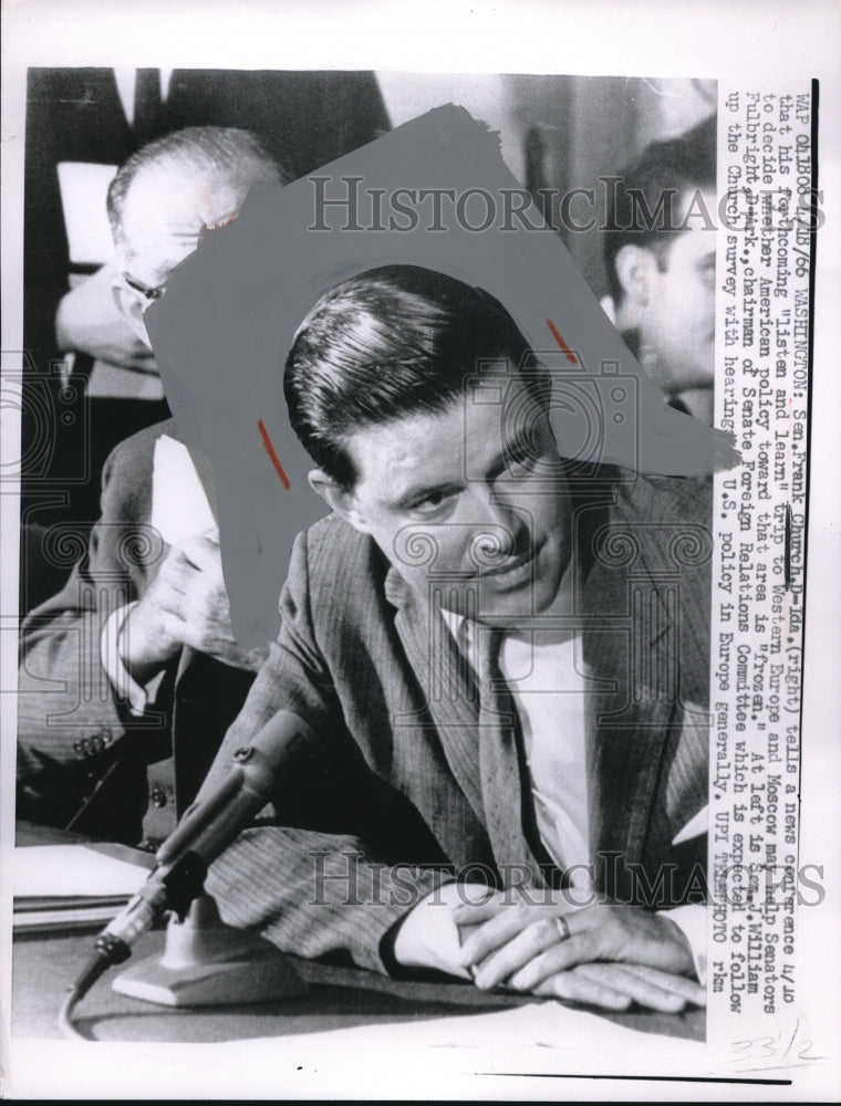 1966 Sen Frank Church Speaks To News Conference - Historic Images