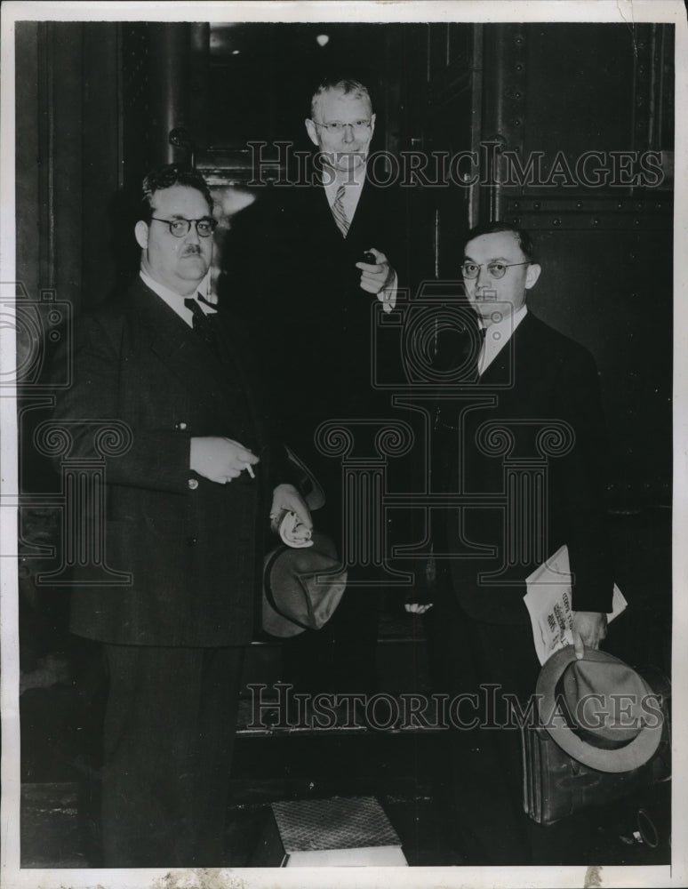 1935 Press Photo William F. Cleary, A.E. Shaw , W.A. Foster - Historic Images