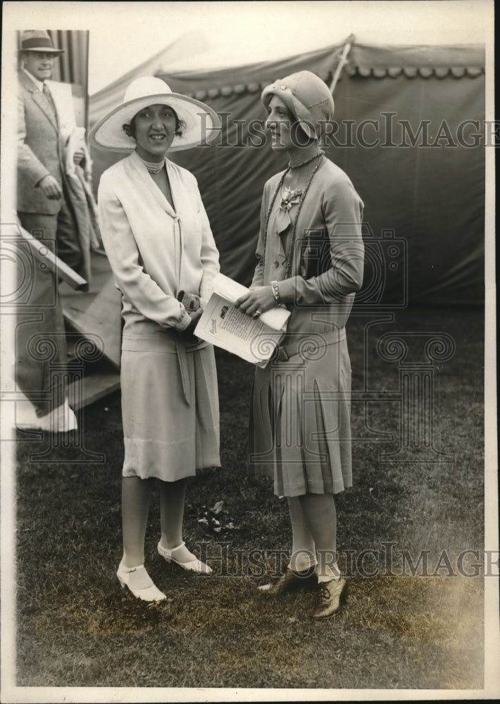 1927 Madeline McCarter & Evelyn Fahnestock at Rumson, NJ horse show-Historic Images