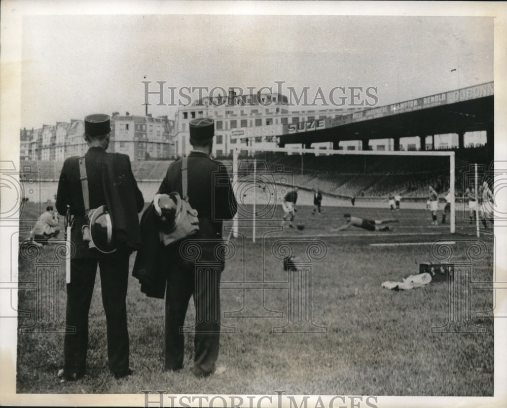 1939 Policemen at Paris, france sports park-Historic Images