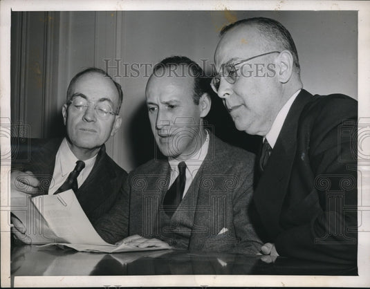 1946 Press Photo U.S. Steel Fact-Finding Panel, R. McDonough, N. Feisinger-Historic Images