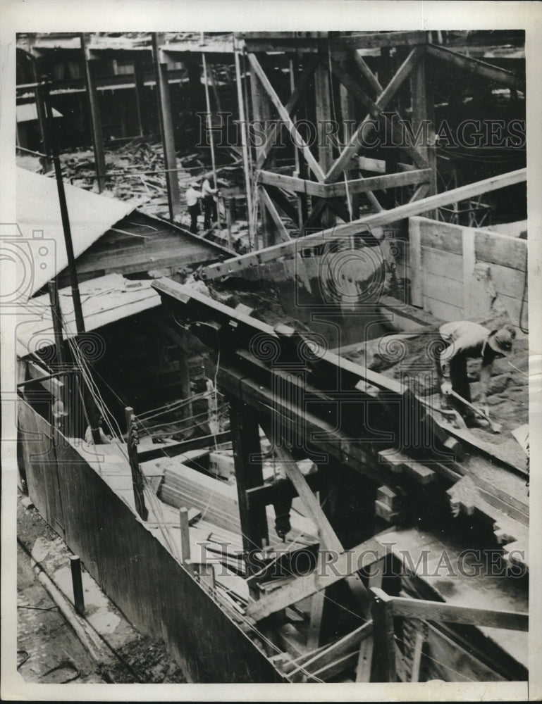 1933 Press Photo Construction Work At New Customs House Philadelphia-Historic Images