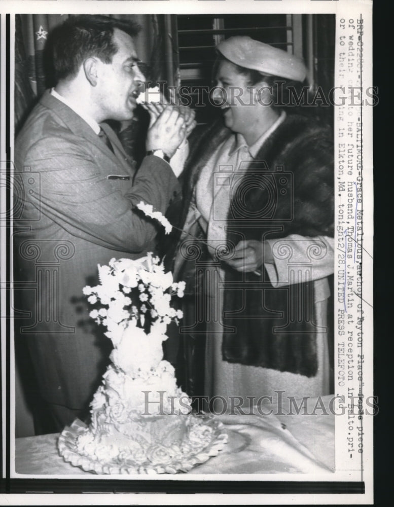 Press Photo Grace Metalious and her future husband Thomas Martin - neb87321 - Historic Images