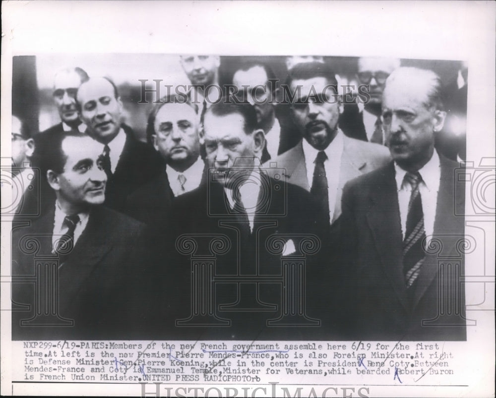 1954 New French Premier Pierre Mendes - Historic Images