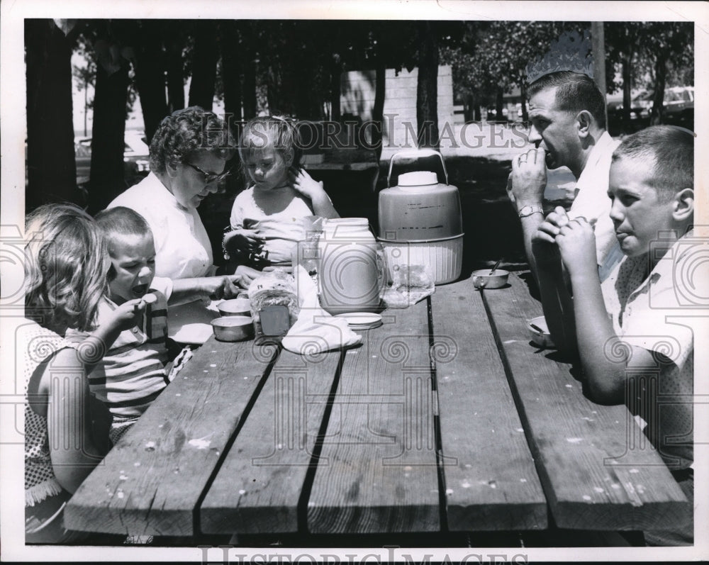 1965 David Wilson Family at Headlands Beach State Park in Mentor, OH - Historic Images