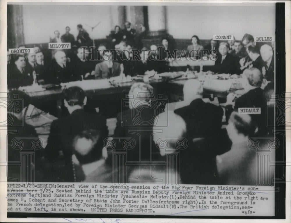 1954 Press Photo Opening Session Big Four Foreign Minister Conference - Historic Images