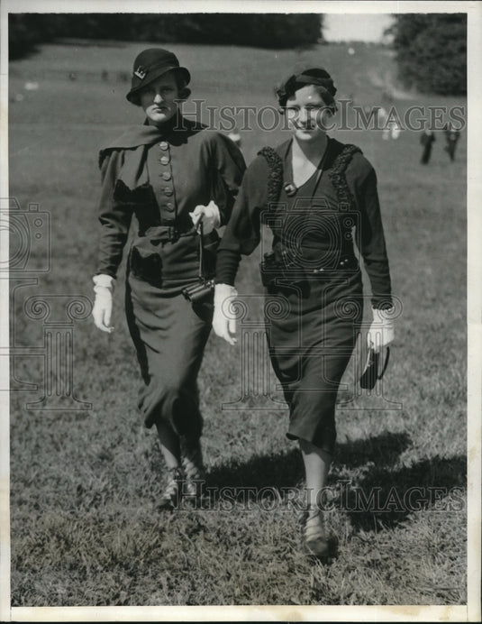 1932 Barbara & Betty West at Meadowbrook Cup Race in Long Island-Historic Images