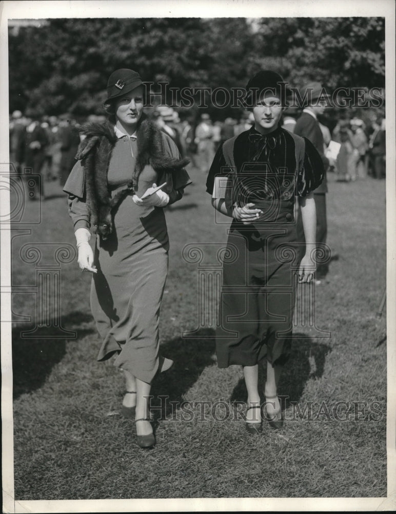 1932 Barbara West and Sister Betty at Belmont Park on Futurity Day-Historic Images