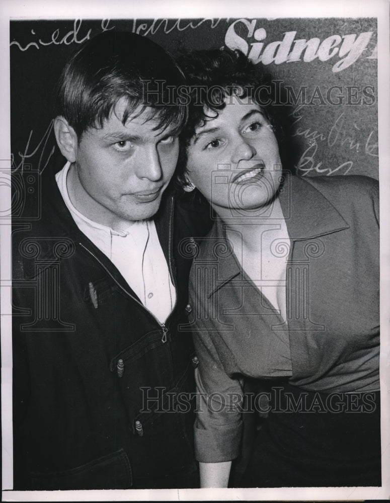 1955 Press Photo Christa Gina Fischer Hairdresser &amp; Hans Marlon Jurgen Dancers-Historic Images