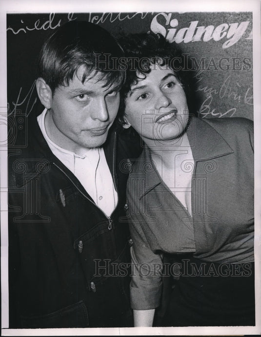 1955 Press Photo Christa Gina Fischer Hairdresser & Hans Marlon Jurgen Dancers-Historic Images