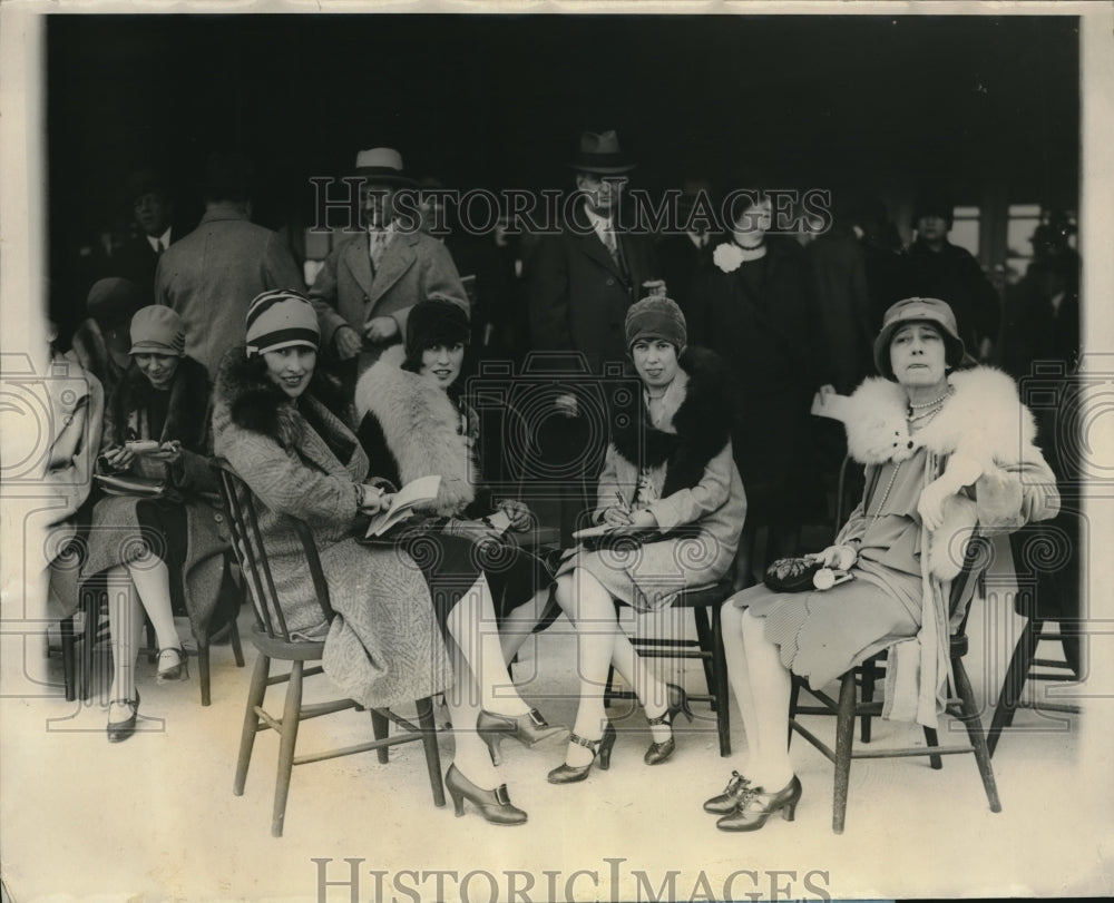 1926 Mrs LJ Wahl,RM Dickson,Mrs JF Shore at Laurel track-Historic Images