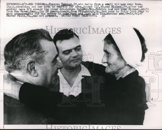 1957 Press Photo Mrs. Mary Frances Fabrizi sons Joseph and Michael - neb88441 - Historic Images