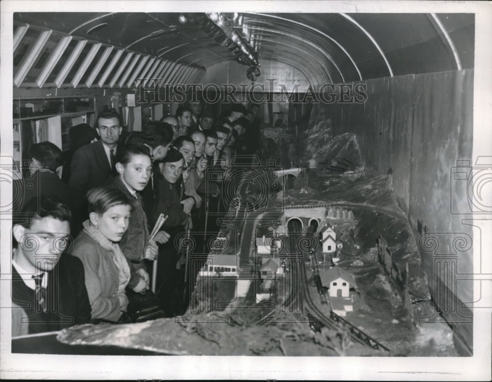 1947 railroad Exhibit in France  - Historic Images