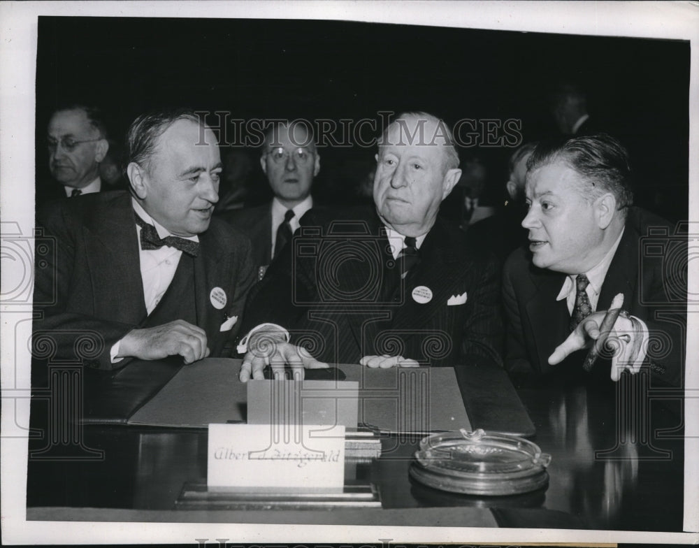 1945 D.C. AFL VP M Woll,HC Bates,D Dubinsky of ILO,. - Historic Images