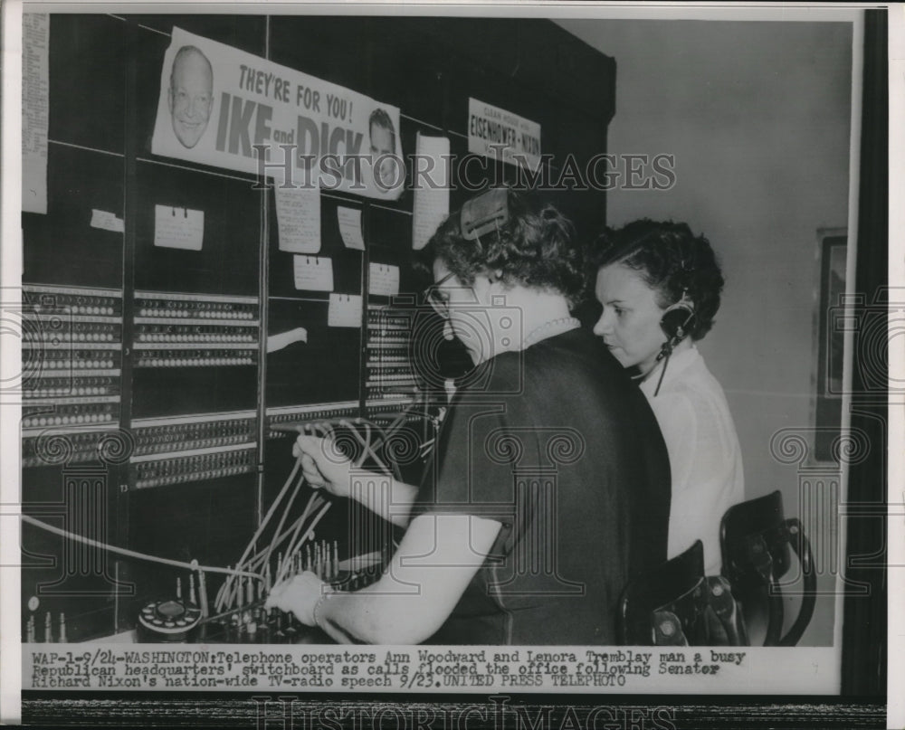 1952 Telephone Operators Ann Howard Lenora Tremblay-Historic Images