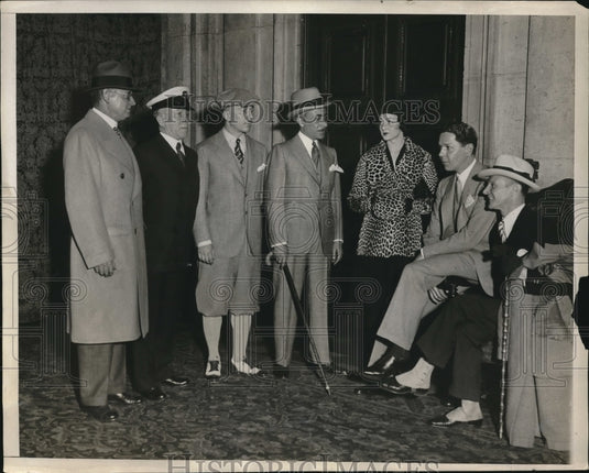 1932 Press Photo William C Norris Noel B Wemlinger Frank Nagel Men's Style Show - Historic Images
