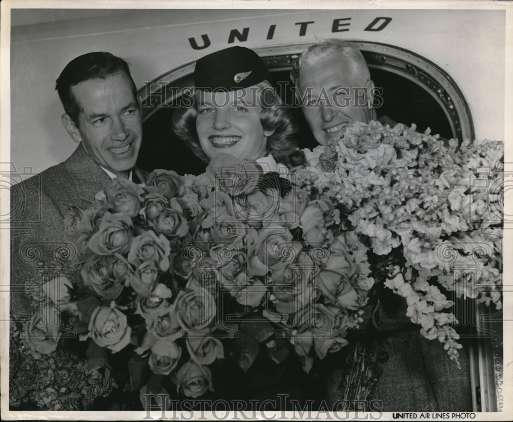 1953 Press Photo Sue Greenlee, Armin Wieckeman, Edward Goeppner - Historic Images