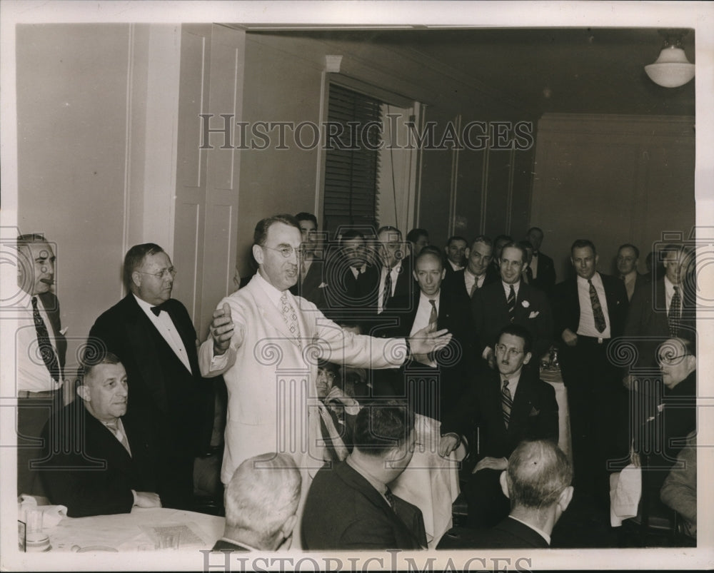 1938 Press Photo James A Lead Speaking at Reception - Historic Images