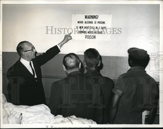 1963 Richard Walsh, Executive Director of Welfare Dept men's shelter - Historic Images