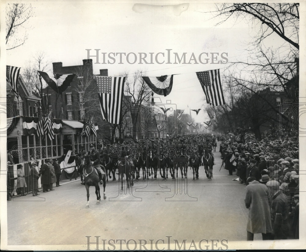 1928 Calvary Parading Before President Coolidge at Washington B-Day-Historic Images