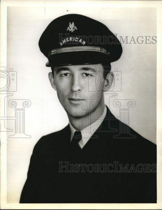 1938 Press Photo Donovan Wood Second Pilot American Airlines - Historic Images
