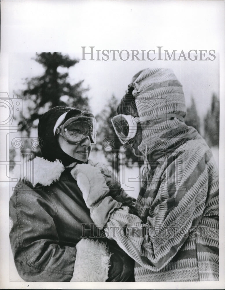 1960 Nancy Jackson &amp; Lexie McMicking at Winter Olympics-Historic Images