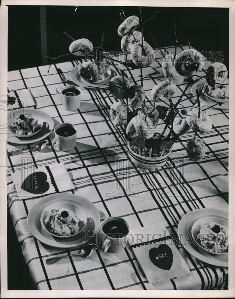 St Valentine&#39;s Day Table Setting-Historic Images