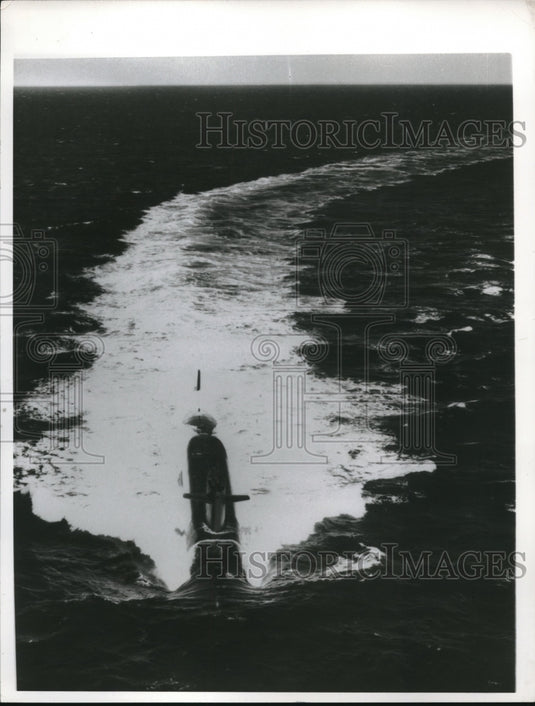 1963 The USS Lafaytte in a training session in Groton.-Historic Images
