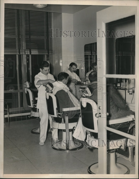 1939 Barber Shop at Administration Building at the Airport - Historic Images
