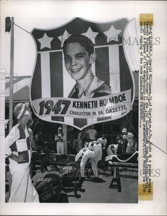 1947 Press Photo Harold Williamson Winner of All American Soap Box Derby-Historic Images