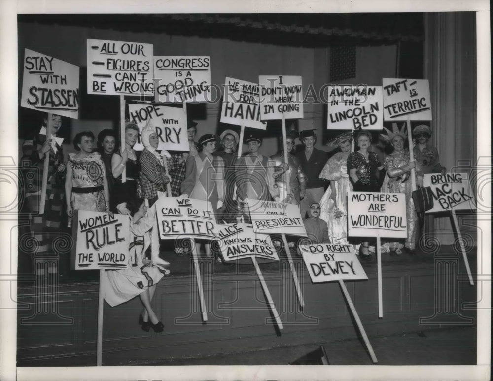 1948 Press Photo D.C. Women&#39;s Natl Press Club members at elections-Historic Images