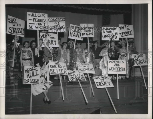 1948 Press Photo D.C. Women's Natl Press Club members at elections-Historic Images