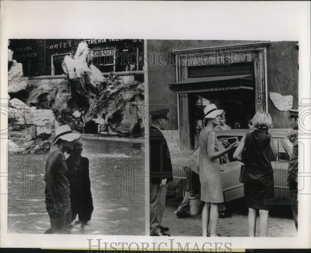 1967 Press Photo La Dolce Vito 2 Women In Trouble For Getting in Fountain-Historic Images