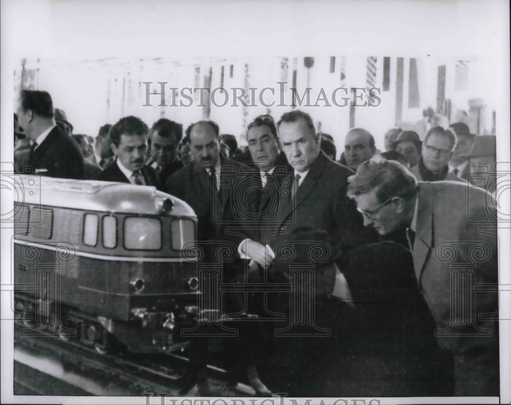 1966 Press Photo Soviet Premier A Kosygin,L Brezhnev,M Marinesku-Historic Images