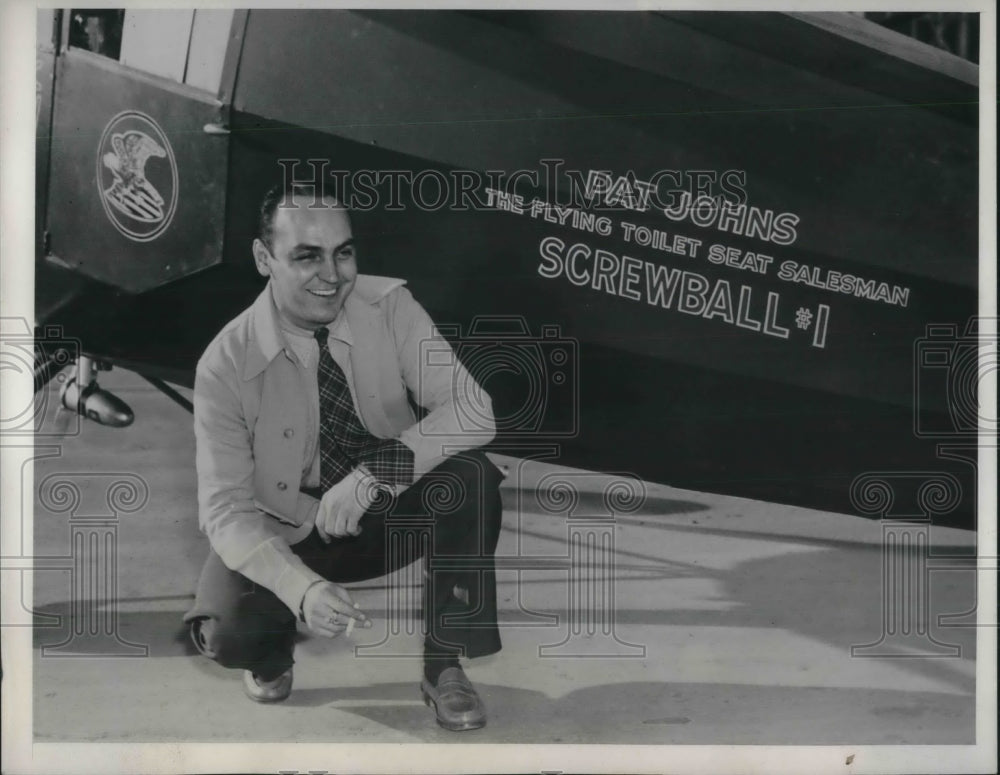 1939 Oakland, Calif.Pat Hohns, screwball pilot &amp; his plane - Historic Images