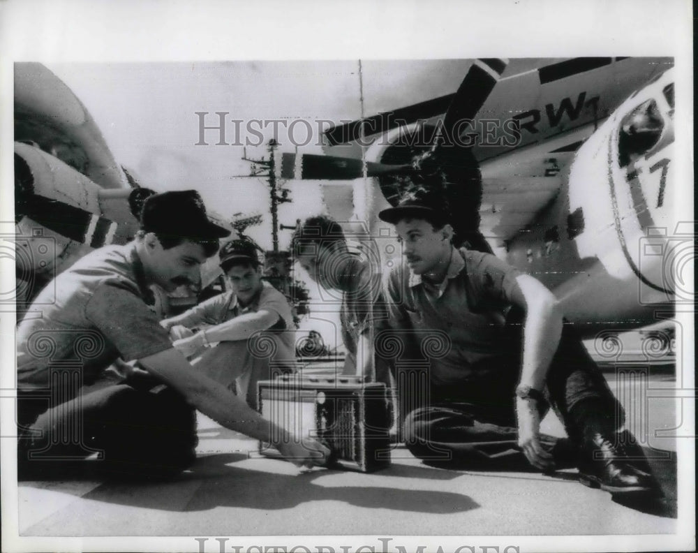 1969 U.S. Hornet Crew, M. Wheat, W. Whitman, R. Reed, E. Kopf Jr. - Historic Images