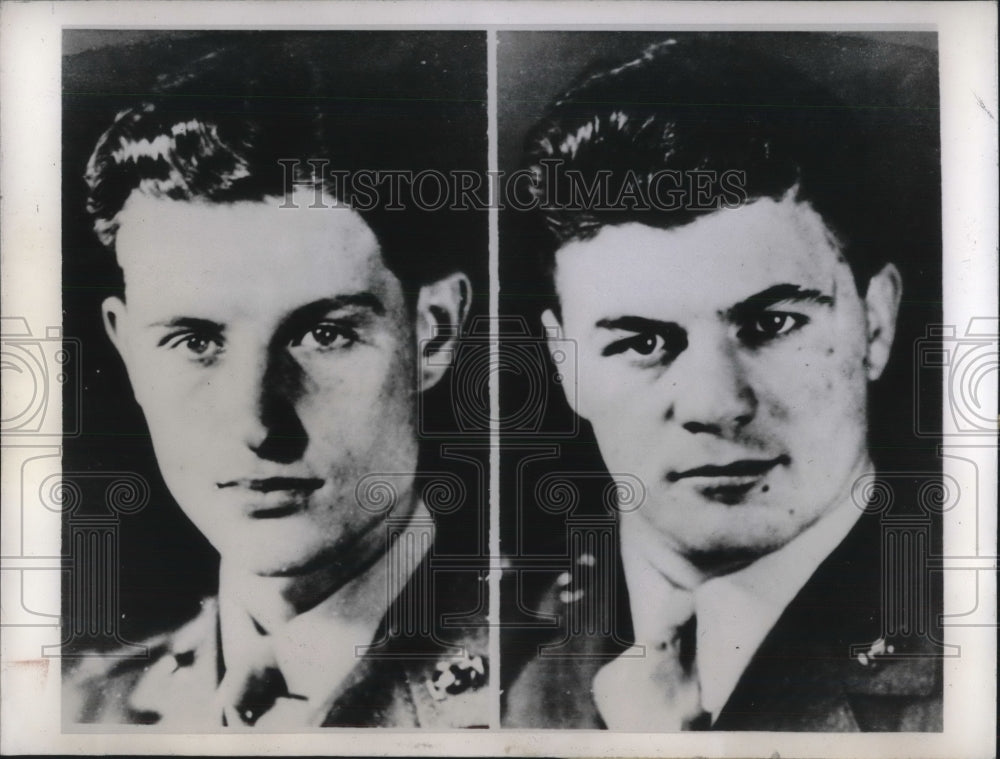 1944 Majors Michael Dobervitch & Jack Hawkins Escaped Japanese Priso - Historic Images