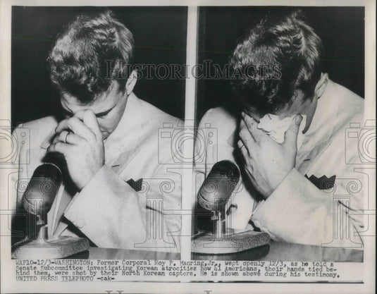 1953 Wash.D.C. Former Cpl Roy P Manning Jr, ex Korean POW - Historic Images