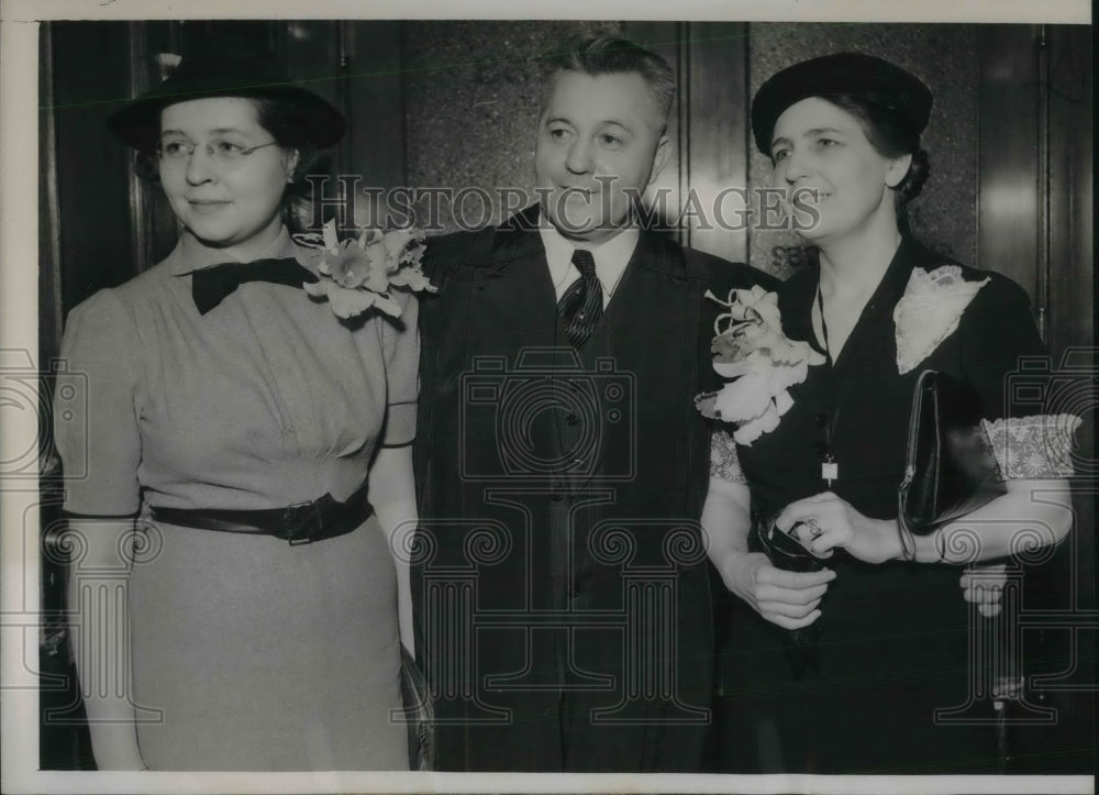 1938 Press Photo Walter E. Treanor, Rosemany and wife Aline - Historic Images