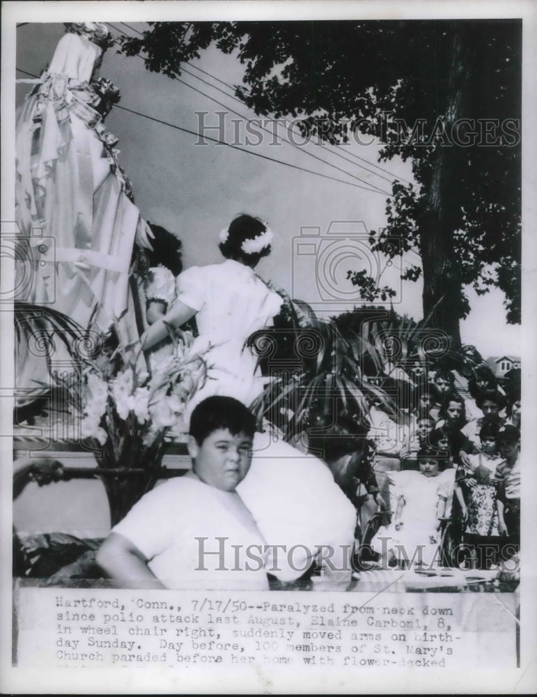 1950 St. Mary&#39;s Church Members Parade Before Polio Elaine Carboni - Historic Images