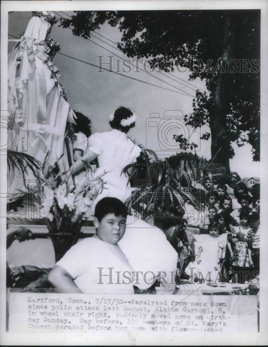1950 St. Mary's Church Members Parade Before Polio Elaine Carboni - Historic Images