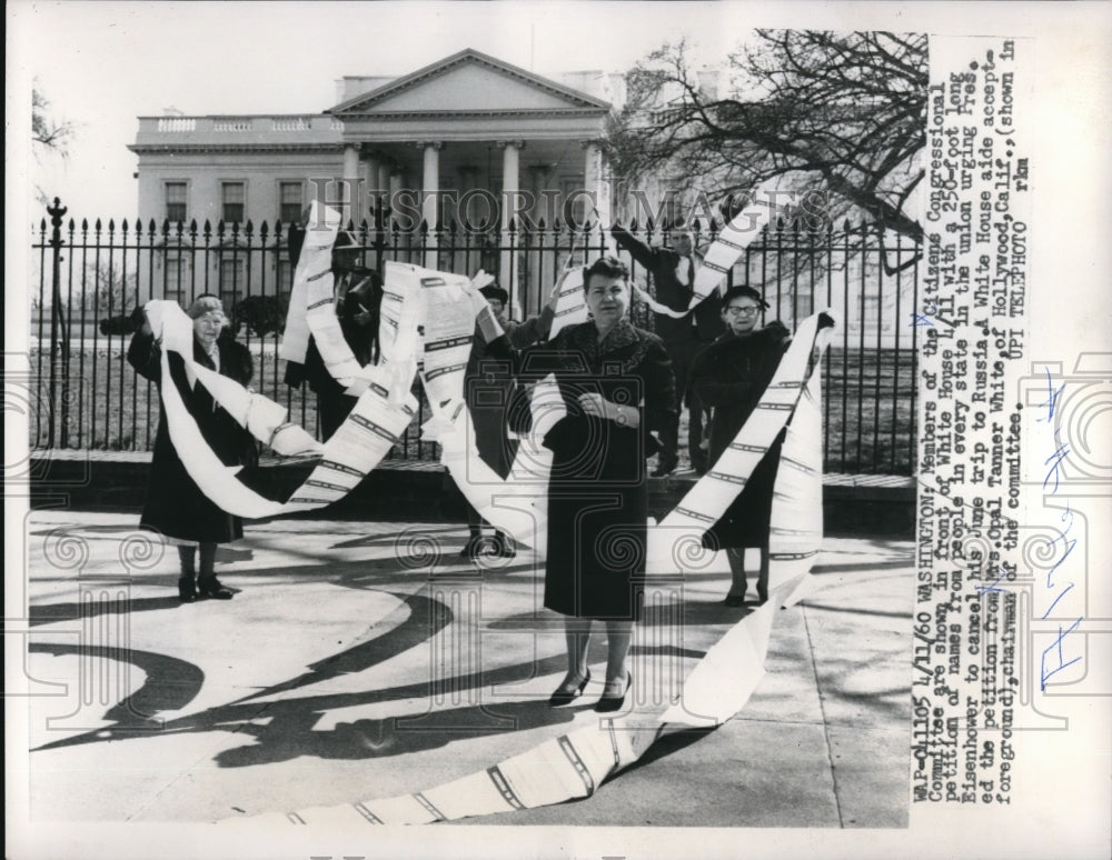 1960 Press Photo Wash.D.C. Citizens Coongressional Committee at White House-Historic Images