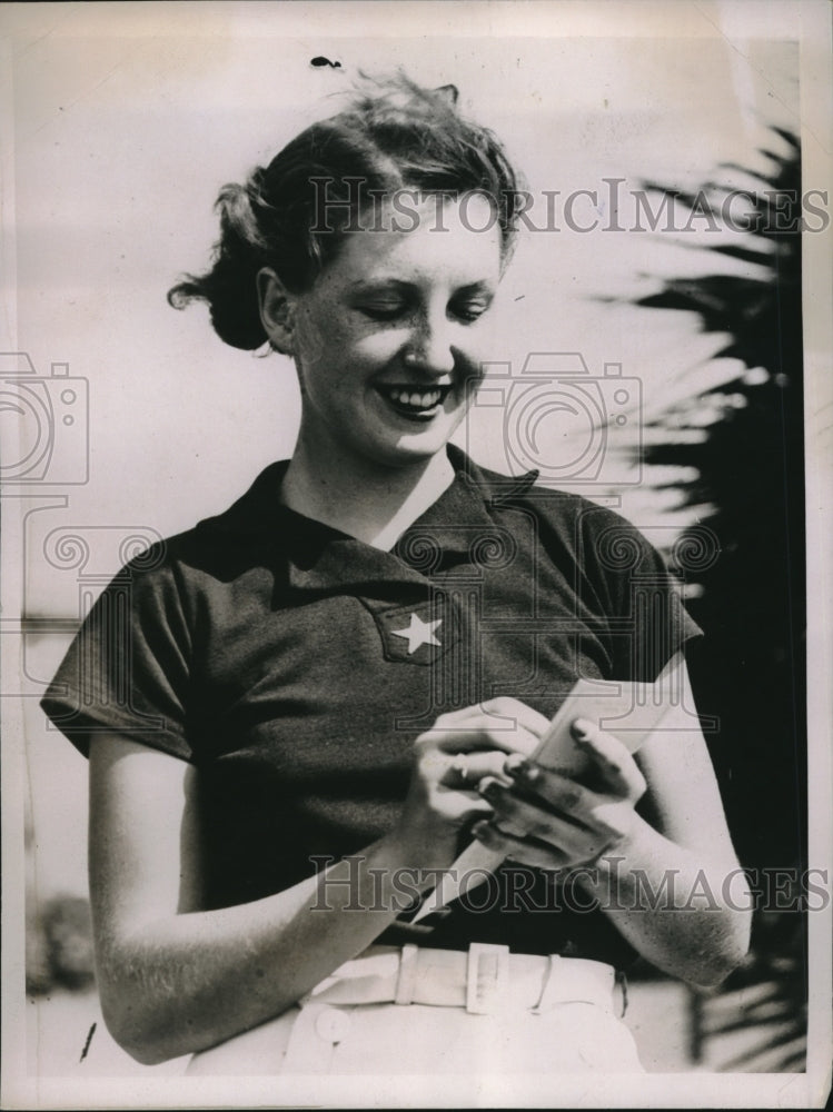1936 Press Photo Ella Mae Williams Miami Biltmore Womens Amateur Golf Tourney - Historic Images