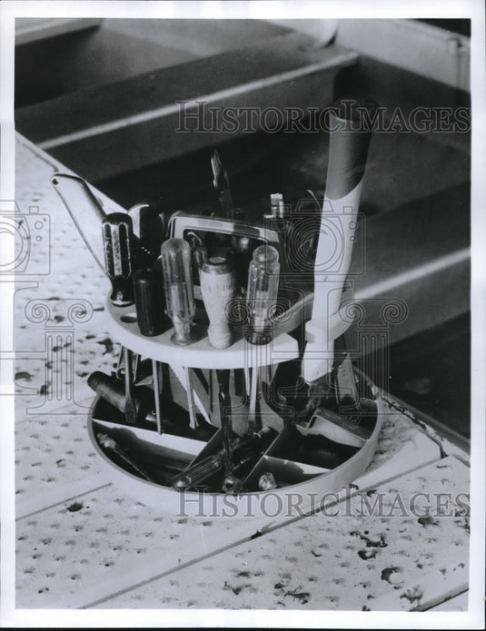 1969 Resolving Tool Caddy Keeps Tools Handy - Historic Images