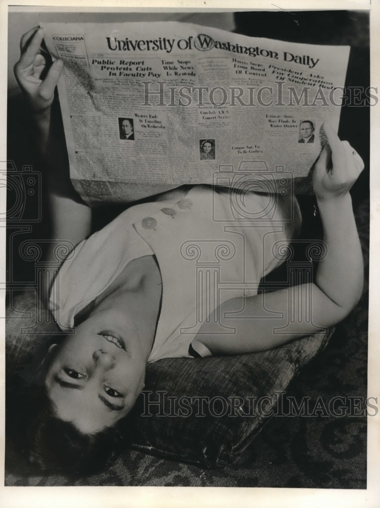 1932 Press Photo Editor of the University of Washington Daily Betty Taylor - Historic Images