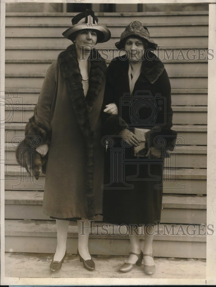 1926 Press Photo Mrs. Tasker L. Oddie and Mrs. David W. Stewart at Capitol Steps - Historic Images