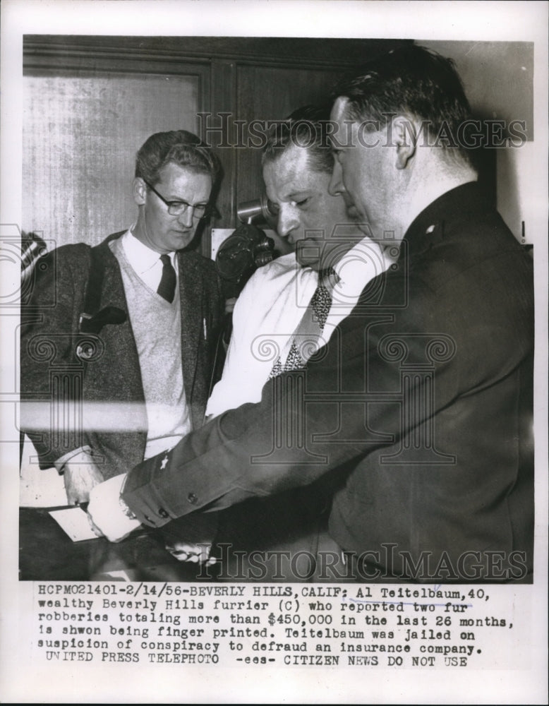 1956 Al Teitelbaum Arrested on Conspiracy to Defraud Insurance Co. - Historic Images